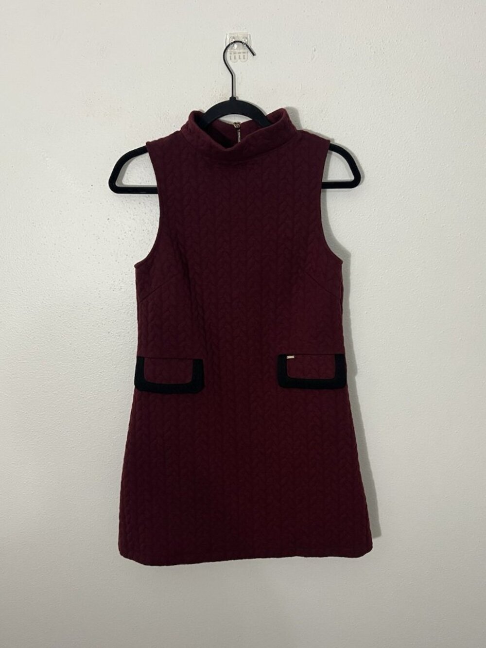 Kling Red Quilted Sleeveless Dress Size Small